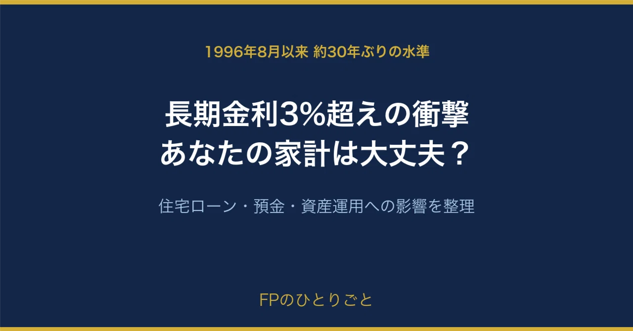 The Shock of Long-Term Interest Rates Exceeding 3%—Is Your Household Budget Okay?