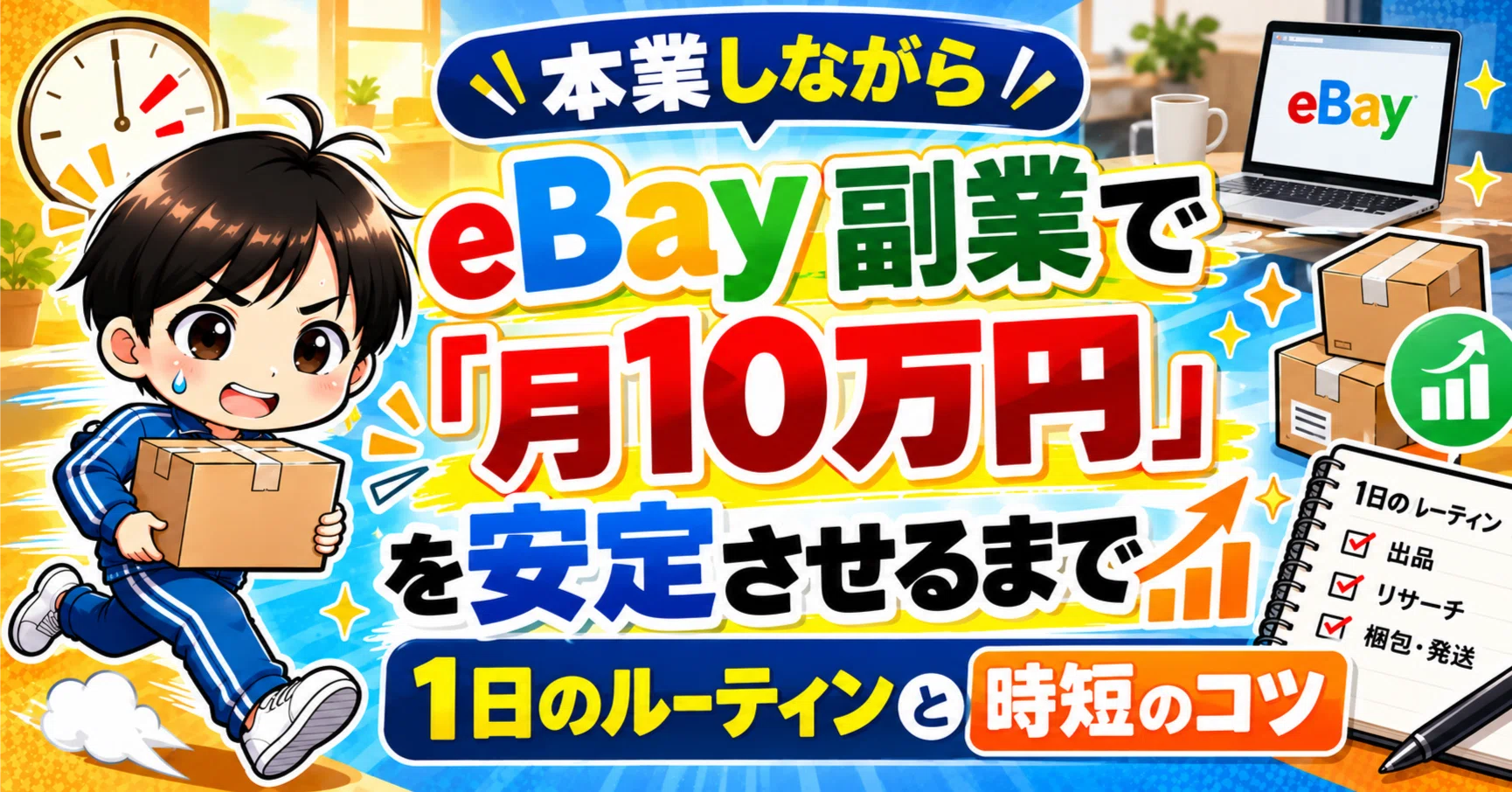 本業しながらeBay副業で「月10万円」を安定させるまで｜1日の