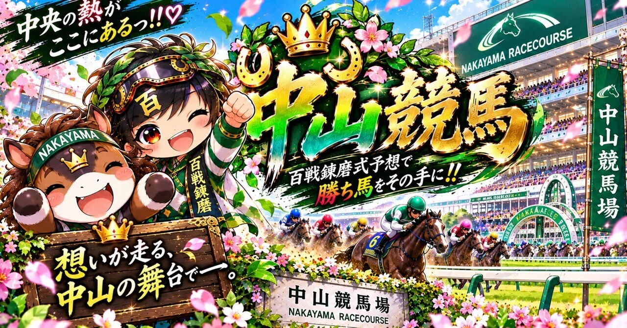 中山競馬6R 3歳以上1勝クラス百戦錬磨式予想 🐎🔥｜百戦錬磨