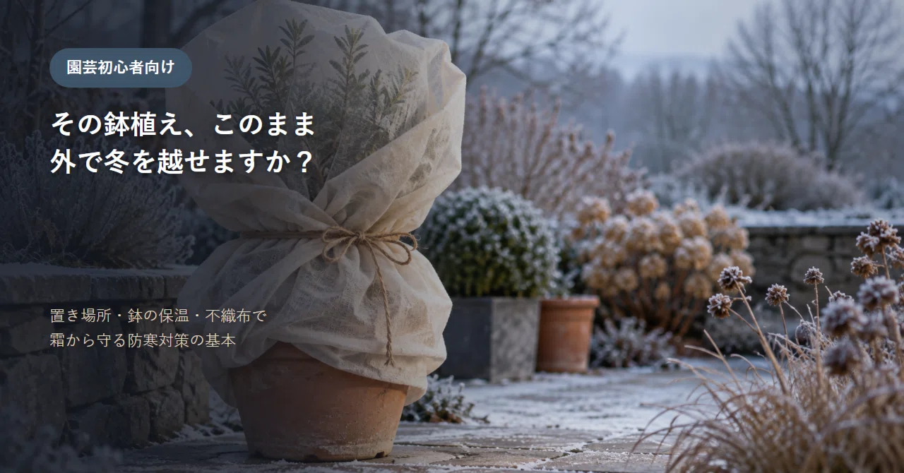 その鉢植え、このまま外で冬を越せますか？初心者のための防寒対策入門