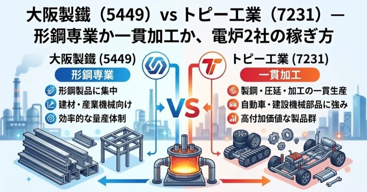 Osaka Steel (5449) vs. Topy Industries (7231) — Specialized Section ...