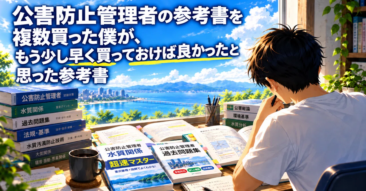 公害防止管理者（水質2種）のおすすめ参考書｜実際に購入した教材を