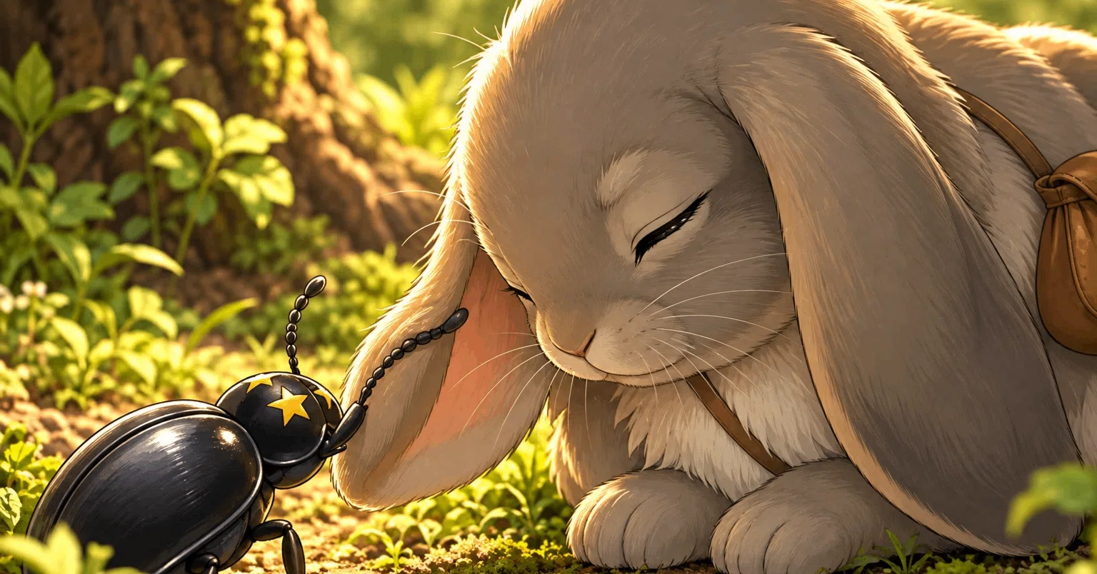 🐰垂れ耳うさぎぷぅとフンコロガシのコロンちゃん｜LaLaLa