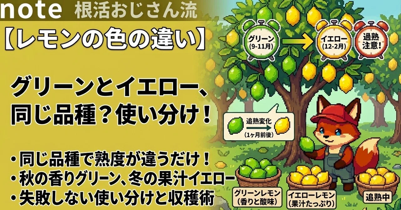 【レモンの色の違い】グリーンとイエローは何が違う？同じ品種の ...