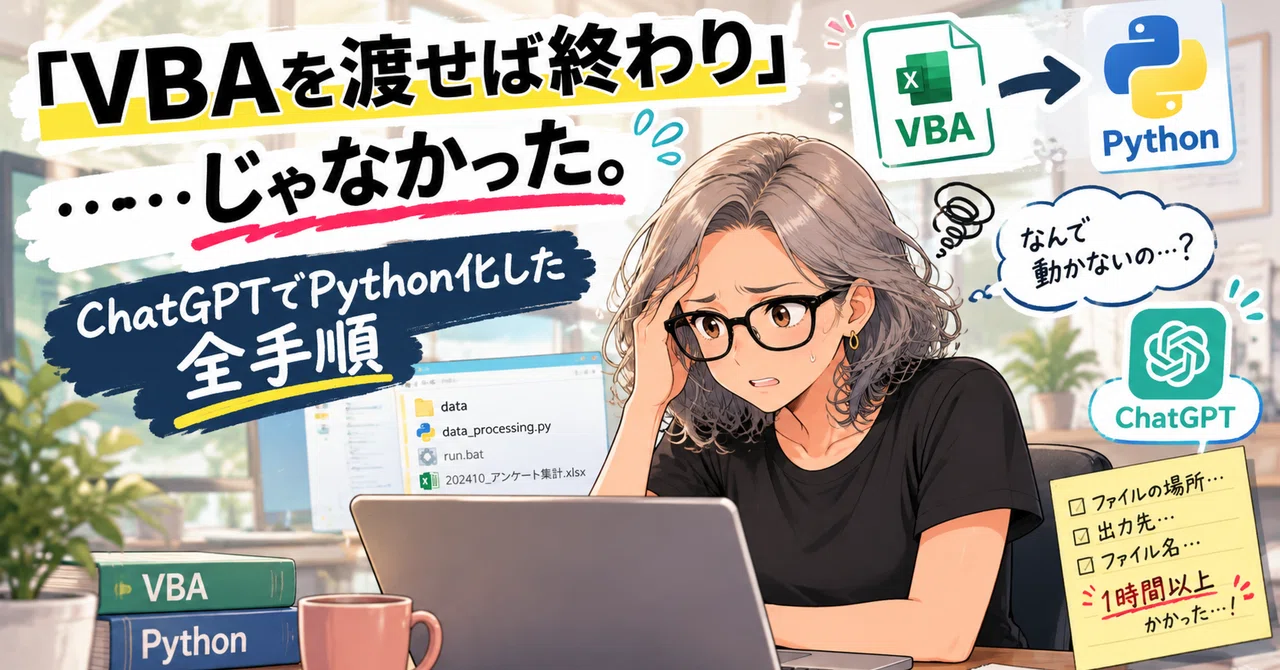 「왜 작동했지?」에 답하는, VBA→Python 변환의 전 과정｜派遣AI