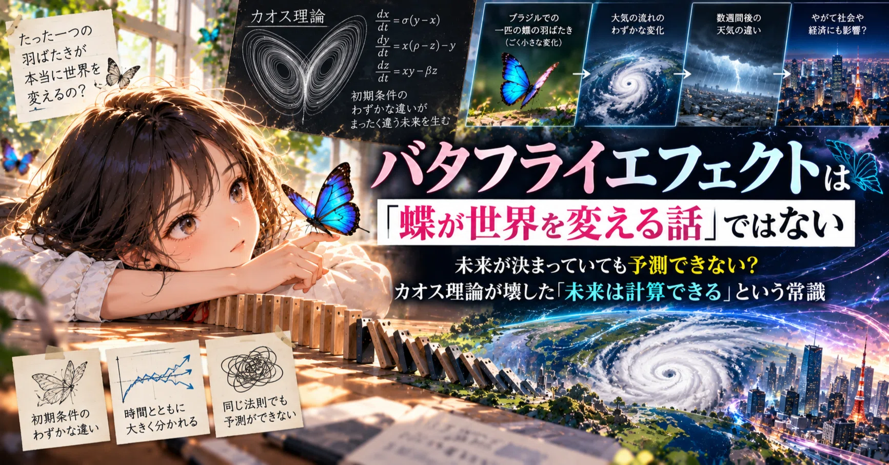 バタフライエフェクトは「蝶が世界を変える話」ではない――未来が決まっ
