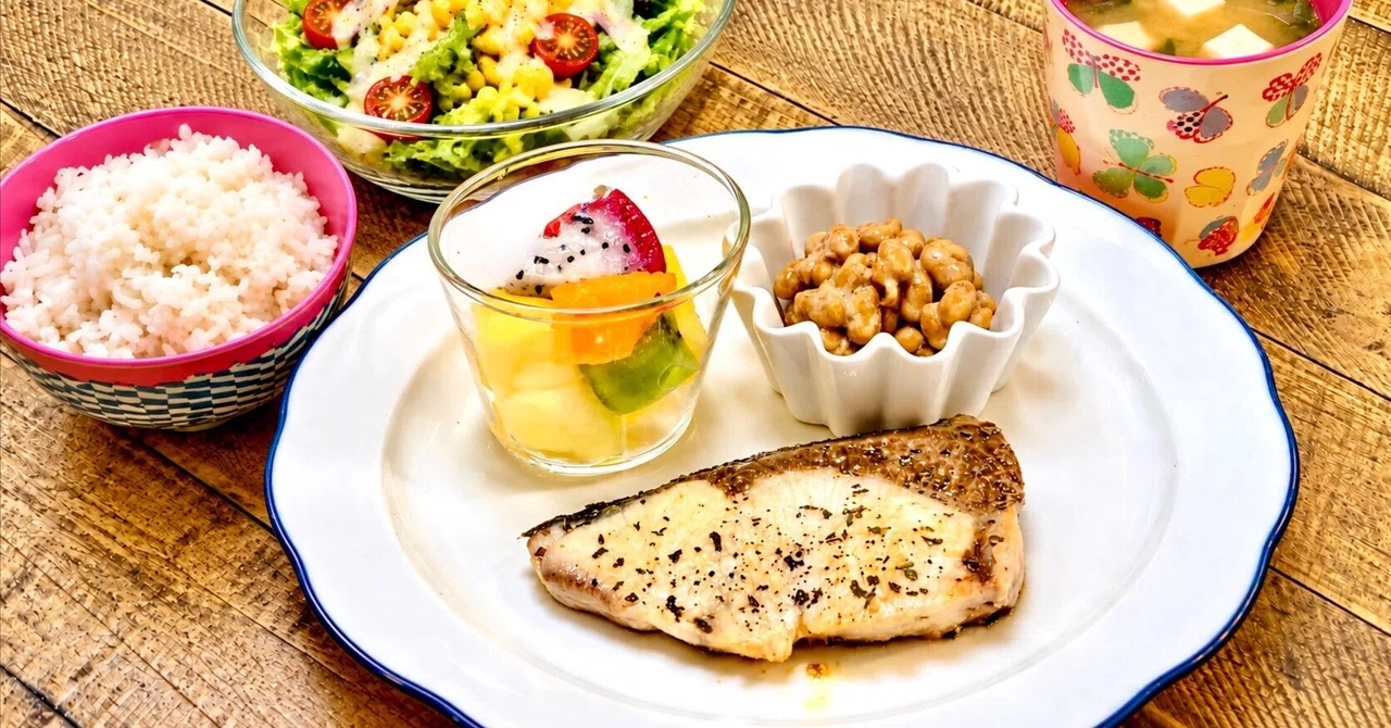 💕9.27.💕Breakfast💕Yellowtail Basil Saute Set Meal💕｜💕りさ💕