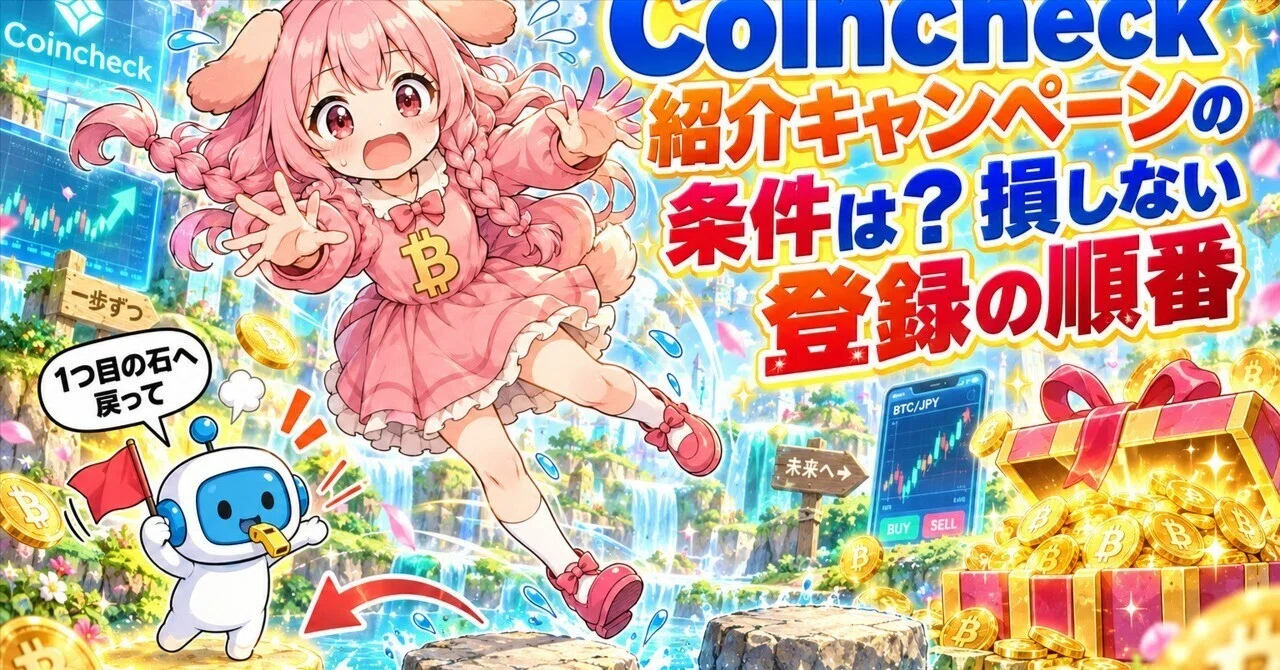 Coincheck紹介キャンペーンの条件は？損しない登録の順番