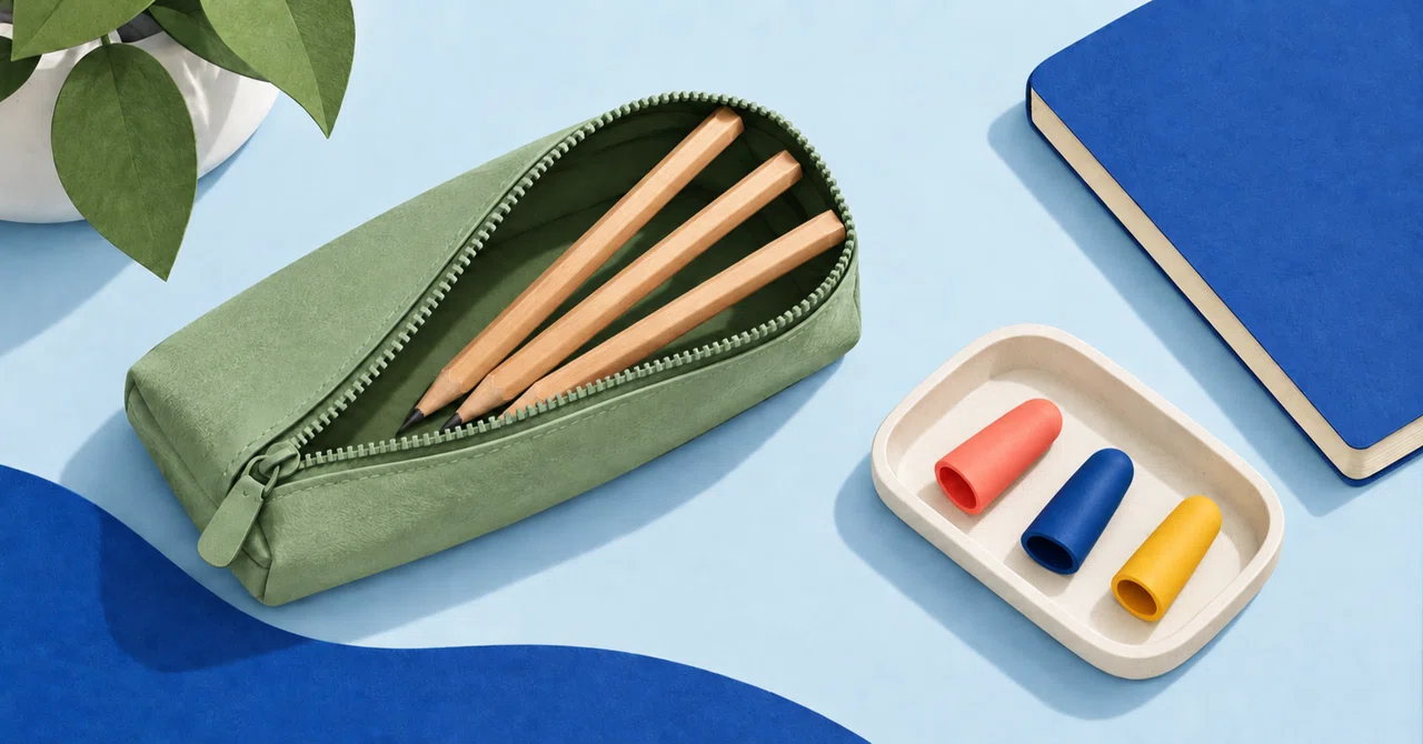 Triangular pencil caps are not limited to triangular barrels｜子育てと暮らしの実用メモ
