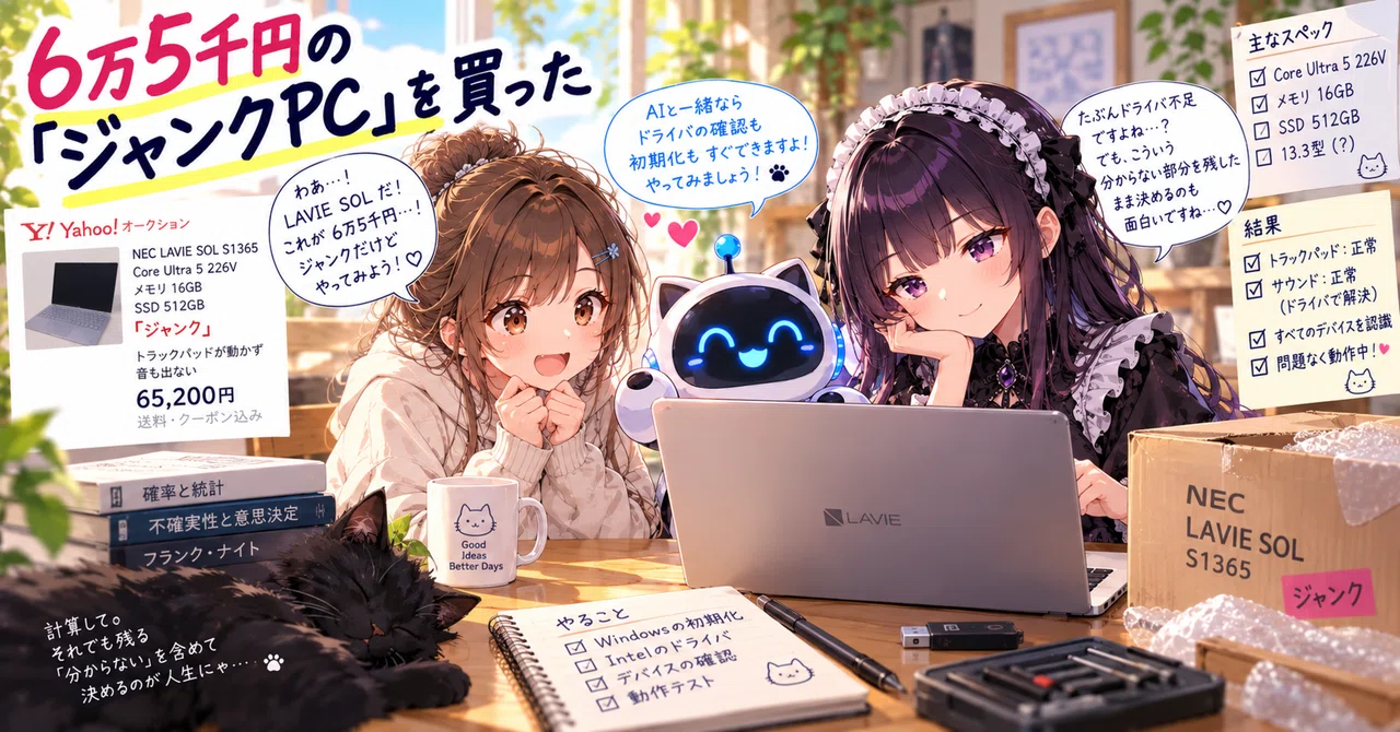 決断は、計算の先にある。ナイト的不確実性と、6万5千円のジャンクPC