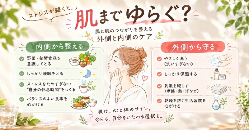 【ストレスが続くと、肌までゆらぐ？🌿】