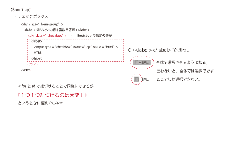 Bootstrap Checkbox Radiobutton ゆういち Note
