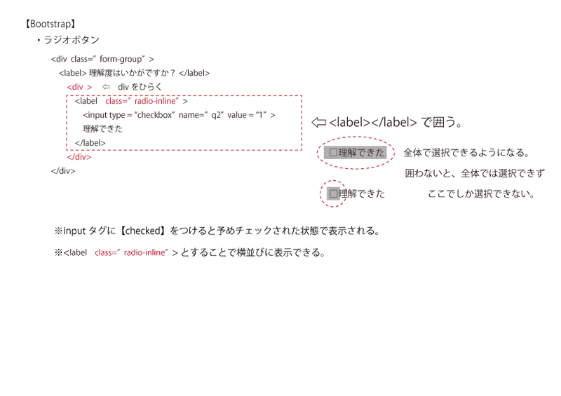 Bootstrap Checkbox Radiobutton ゆういち Note