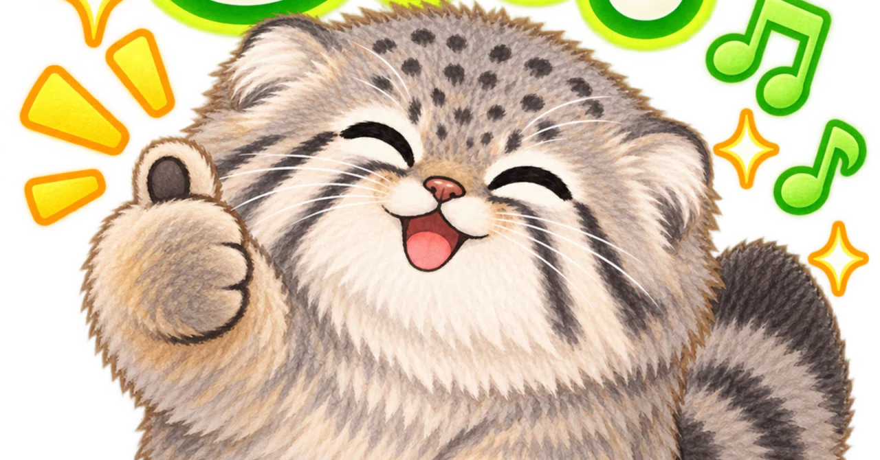I made cute Pallas's cat LINE stickers using ChatGPT｜もぐにょん