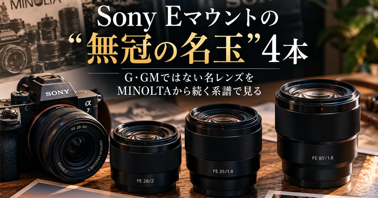 Sony Eマウントの“無冠の名玉”4本｜G・GMではない名レンズをMINOLTA