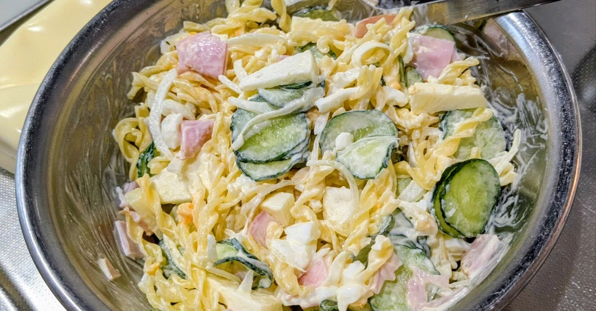 Rectangle Sa Macaroni Salad with Apple|saji│日々の一匙