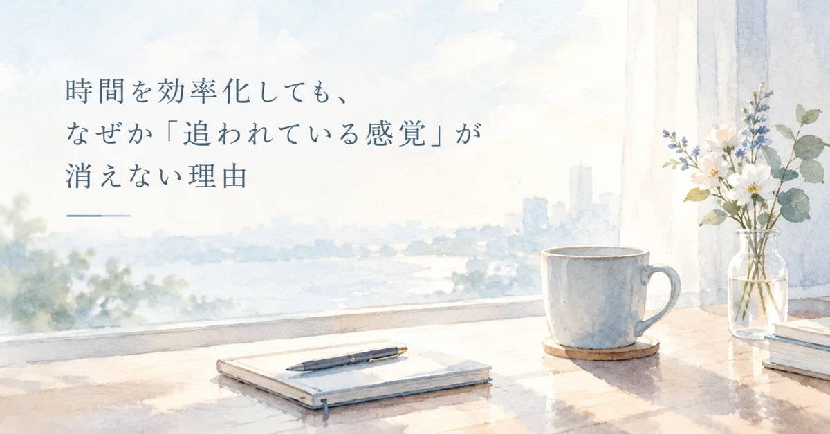 Work Time Efficiency Why the 'feeling of being chased' doesn't go away even when you ...