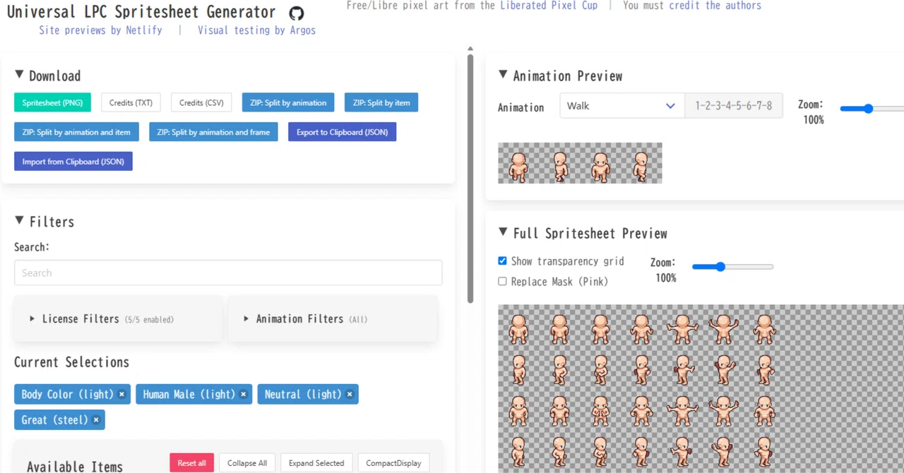 A site where you can create sprite sheets for game-ready pixel art ...
