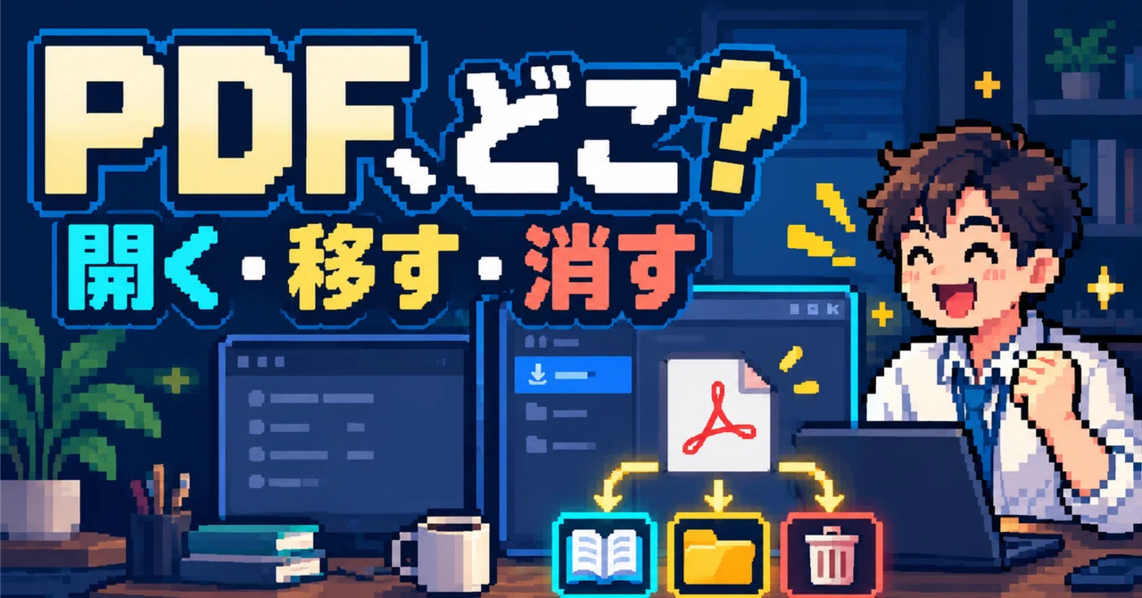 Where did you save that downloaded PDF? 'Open, Move, or Delete' it ...