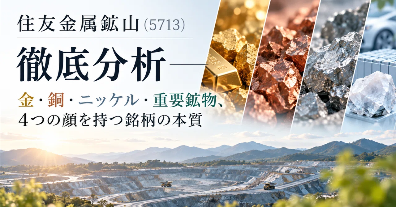 住友金属鉱山（5713）徹底分析——金・銅・ニッケル・重要鉱物、4つの顔