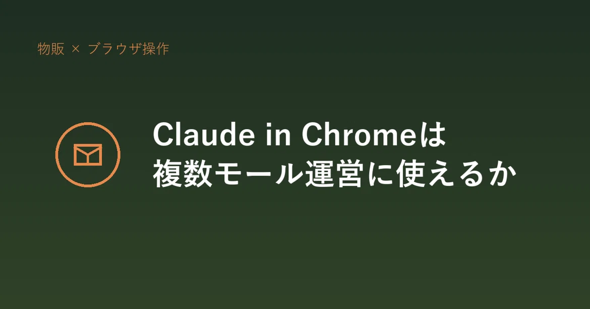 Operator User Drawing I investigated whether Claude in Chrome can be used for operating ...