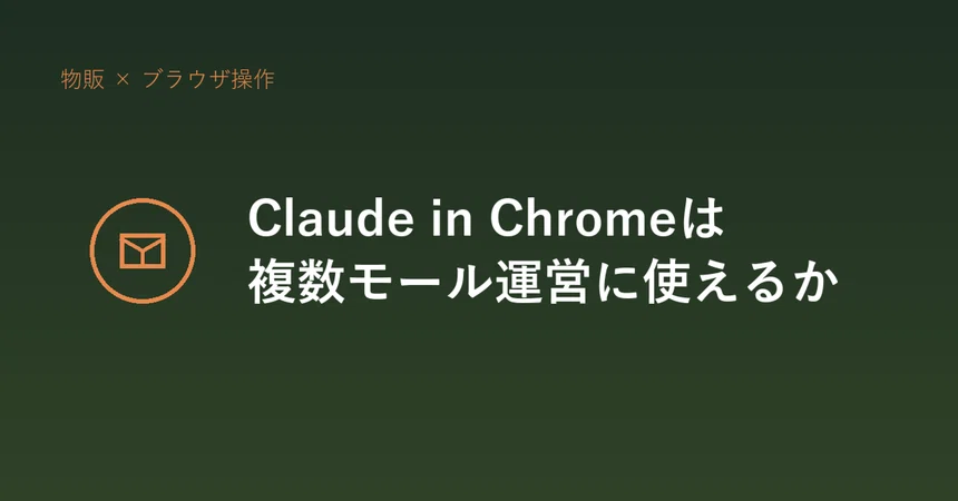 Operator User Drawing I investigated whether Claude in Chrome can be used for operating ...