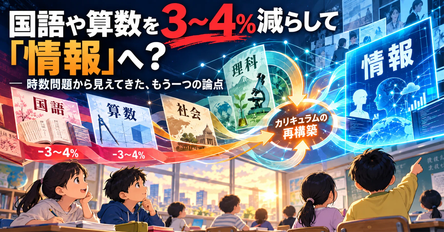 国語や算数を3〜4％減らして「情報」へ？｜豊福晋平 Shimpei Toyofuku