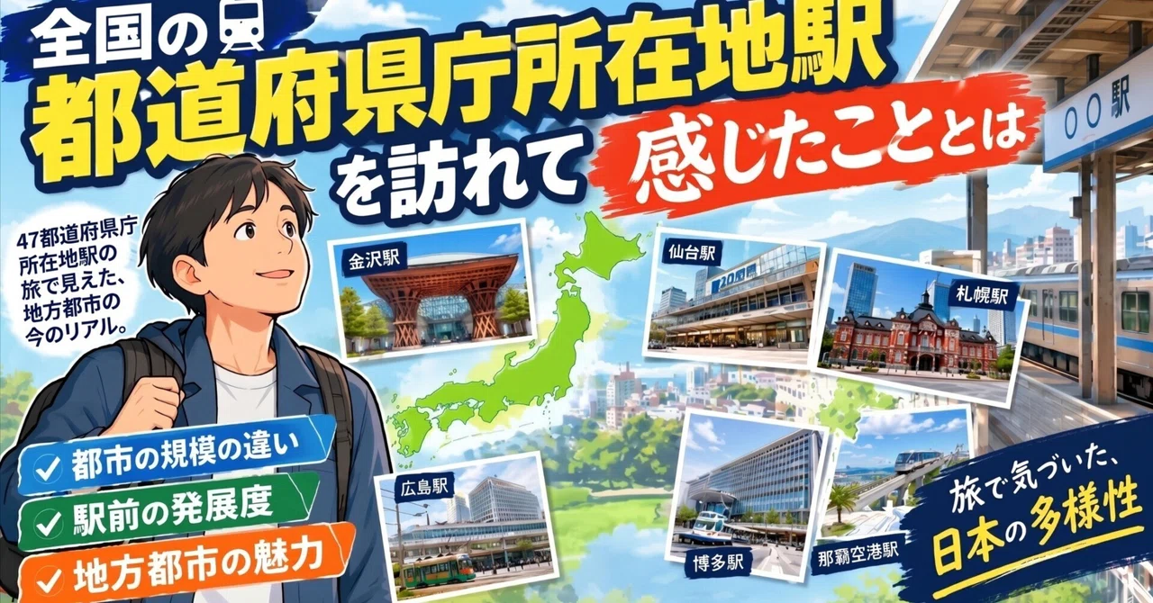 What I felt after visiting the prefectural capital stations of all 47 ...