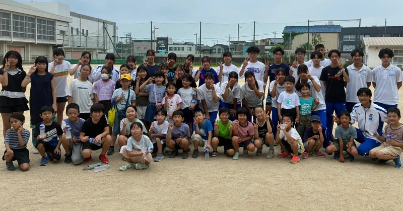 【星林高校】本校陸上部が吹上小学校で小学生と交流しました　