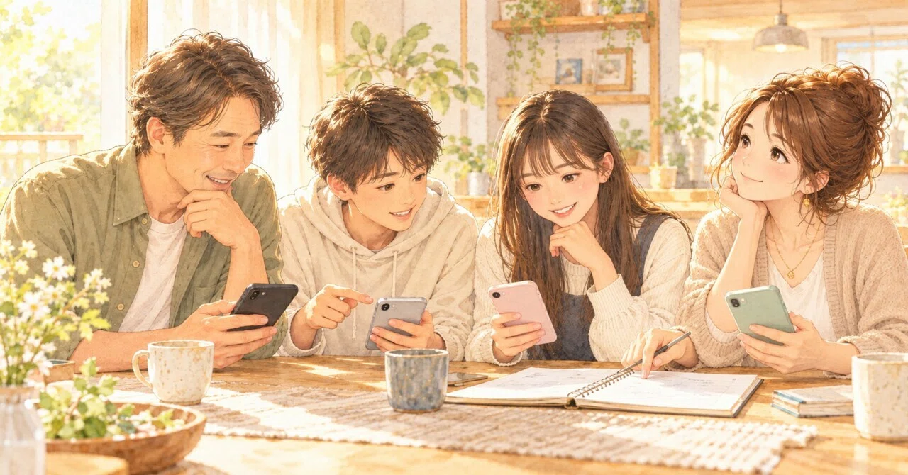 スマホ4台＋光回線」 月26,300円 → 約11,500円｜fuu 小さな副業