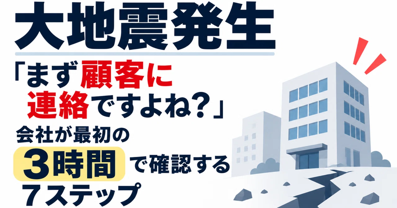 Major Earthquake Occurs | "We should contact customers first, right?" 7 ...