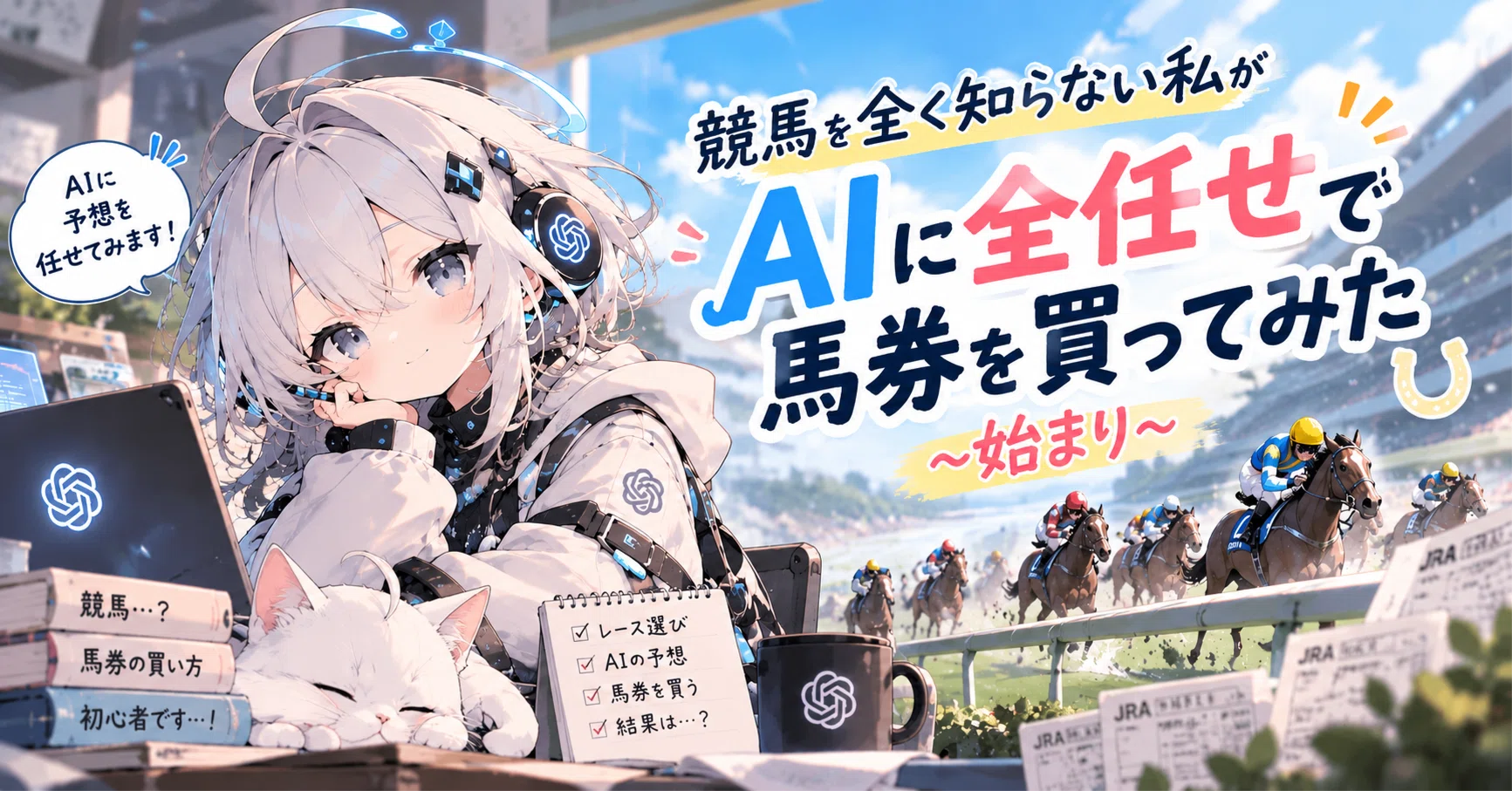 競馬を全く知らない私がAIに全任せで馬券を買ってみた〜始まり〜｜t