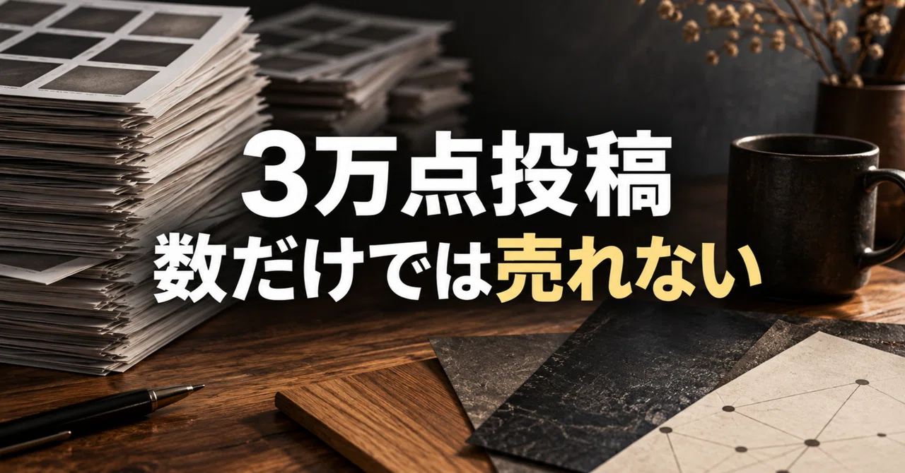 Adobe Stockに3万点以上投稿して分かった、「たくさん作れば売れる」は半分間違いだった｜AI副業・Adobe Stock実践記録