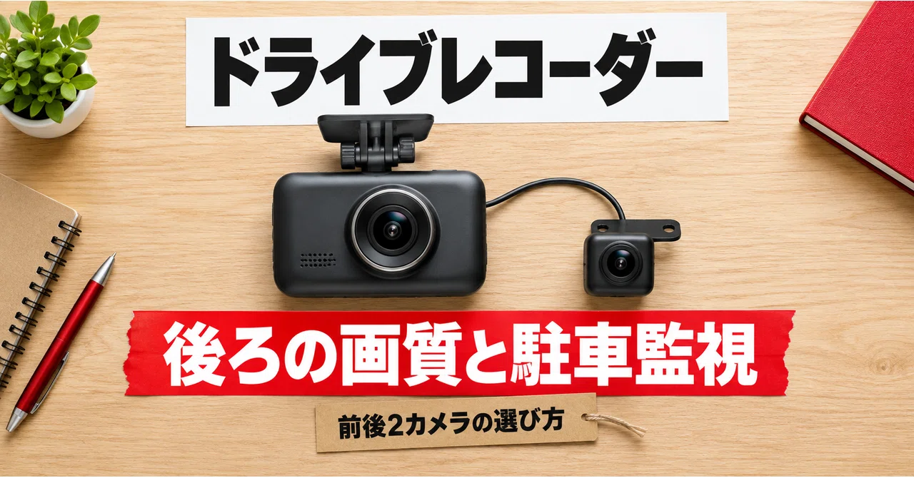 ドライブレコーダーの前後2カメラはどう選ぶ？リアカメラの画質と駐車
