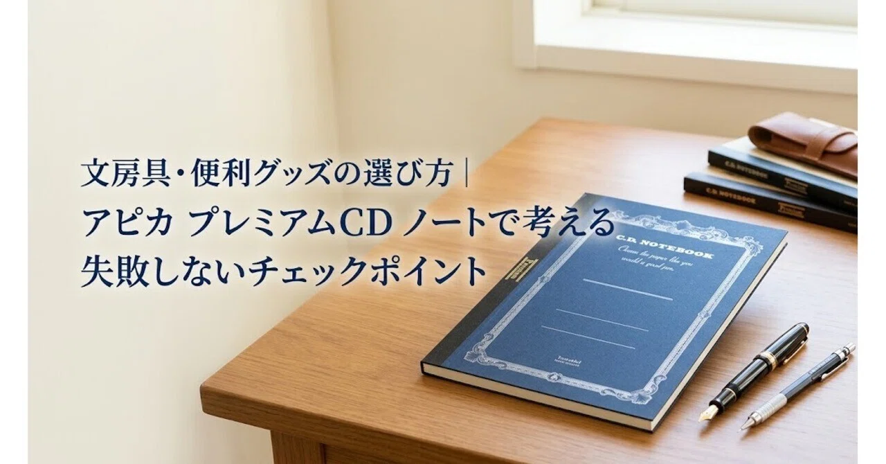 文房具・便利グッズの選び方｜アピカ プレミアムCD ノートで考える失敗