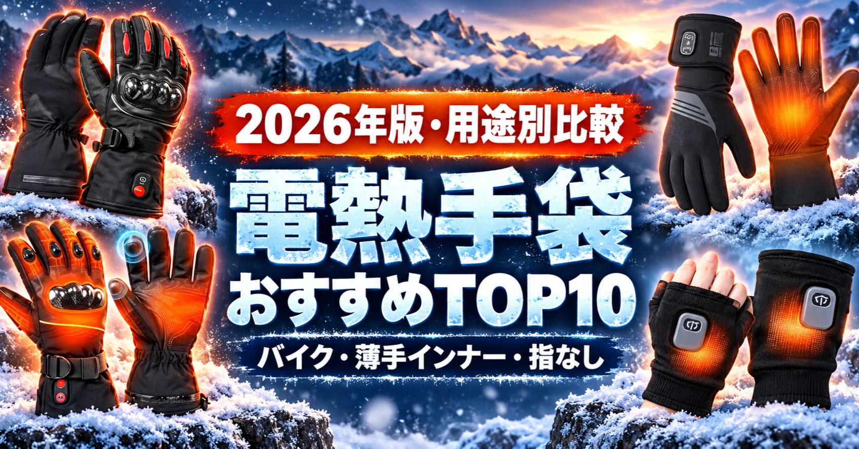 🧤【2026年版】電熱手袋おすすめランキングTOP10｜バイク・薄手