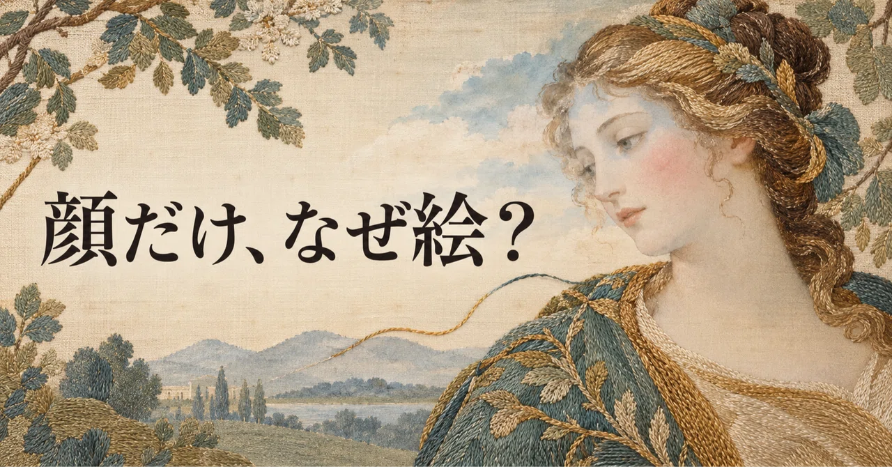 Why were faces painted in embroidery pictures?｜模様を読む