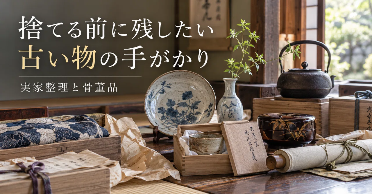 実家整理で迷う骨董品｜捨てる前に残したい「物の手がかり」｜千代屋コラム