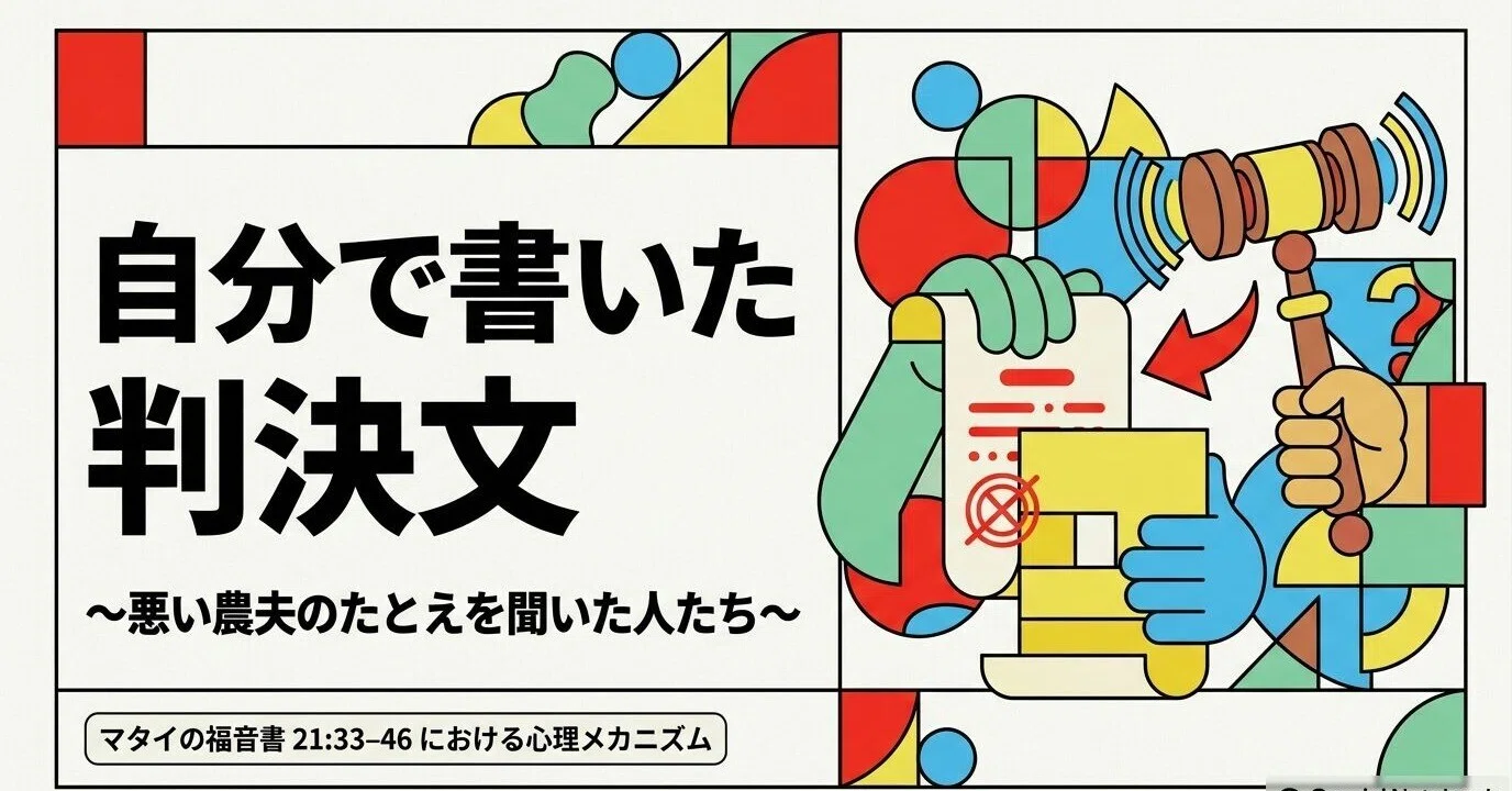 自分で書いた判決文：悪い農夫のたとえを聞いた人たち マタイの福音書