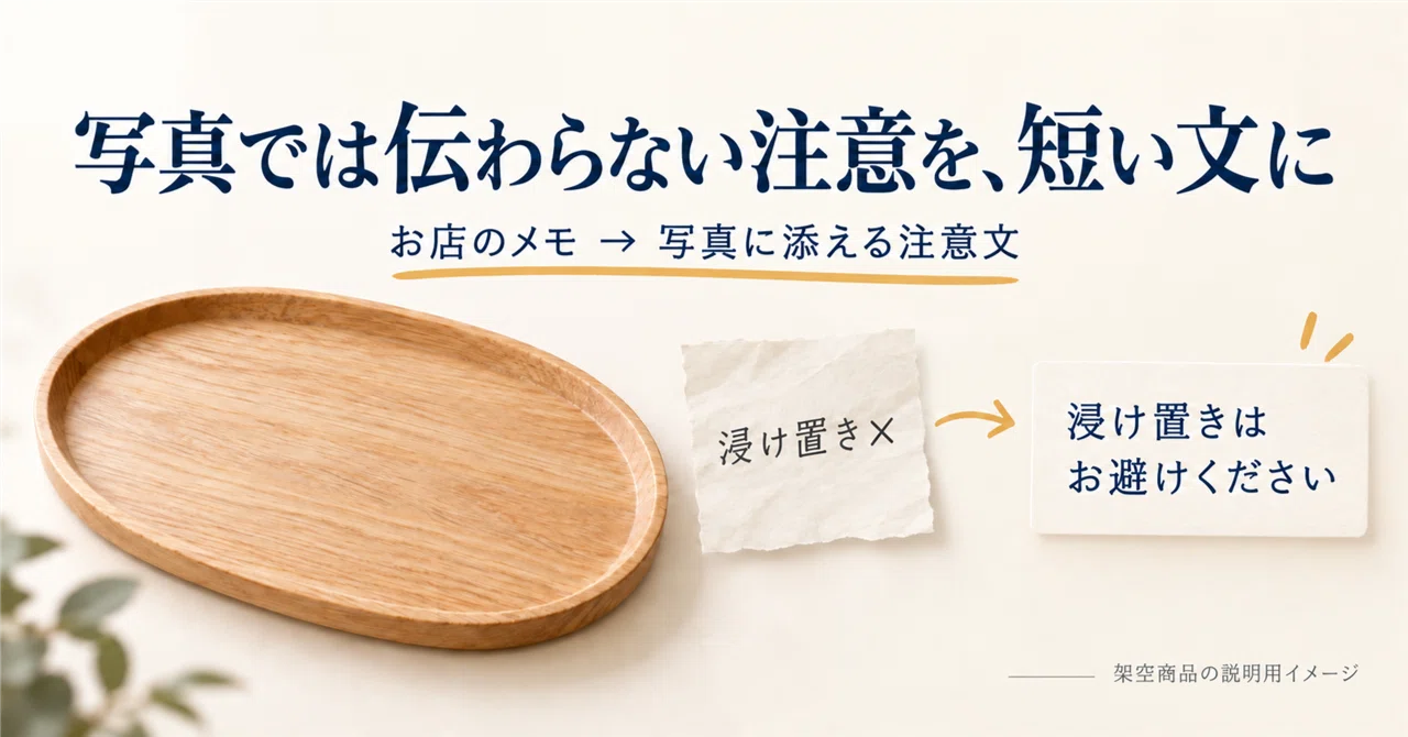 Turning warnings that photos can't convey into short sentences|体験くん