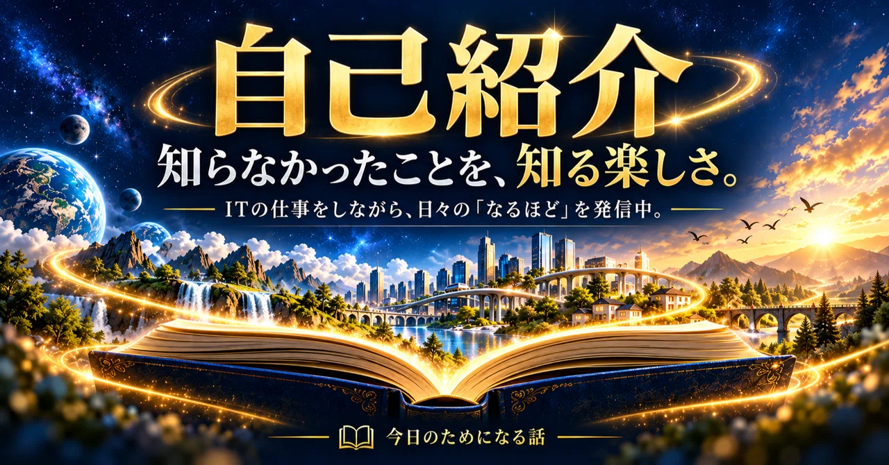 今日の話：【自己紹介】知らなかったことを、知る楽しさ。――「今日の