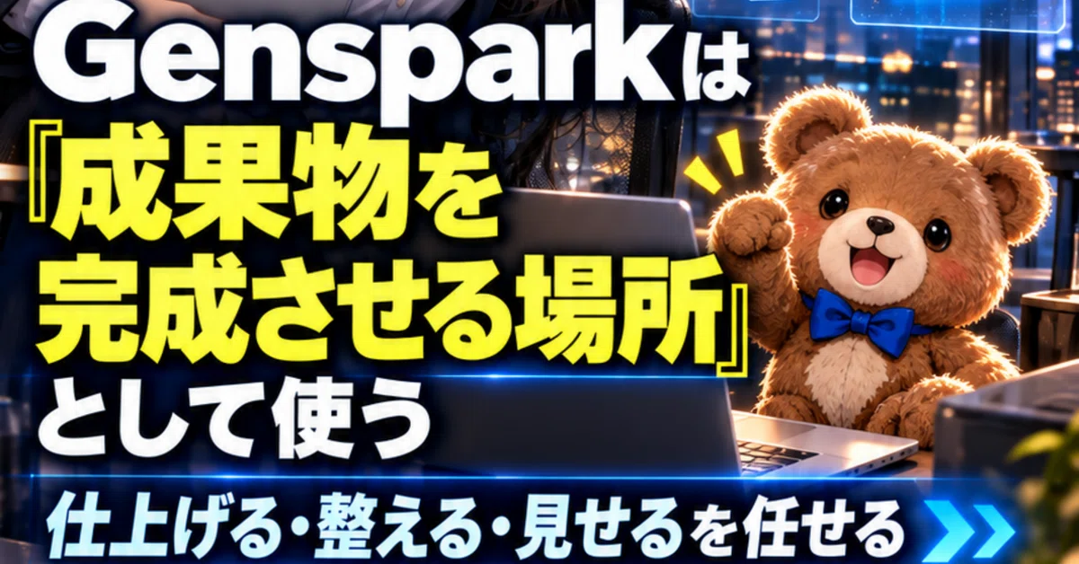 [AI Usage Series Part 4] Use Genspark as a 'Place to Complete ...