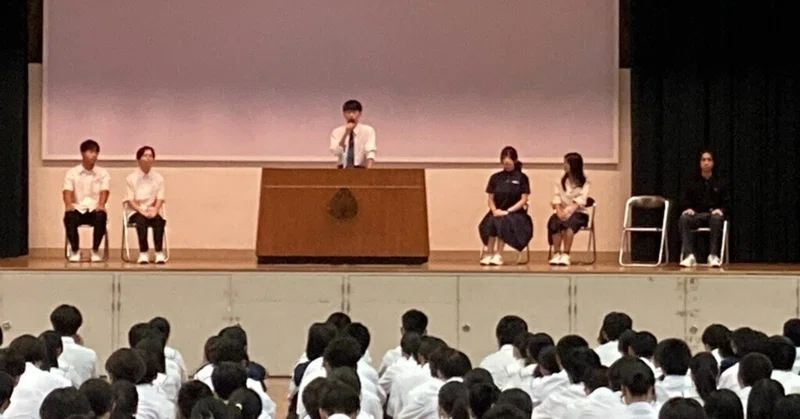 【熱い思いを届ける！後期生徒会立会演説会と部活動表彰】海南高校海南校舎