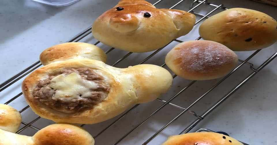 初心者パン作り ミッキーツナマヨパン ぶたさんぱん あんぱん まぁまゆ 目指すはゆるニコニコ2児の母 Note