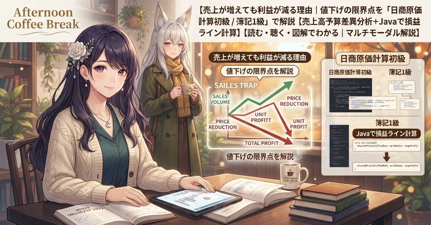 売上が増えても利益が減る理由｜値下げの限界点を「日商原価計算初級
