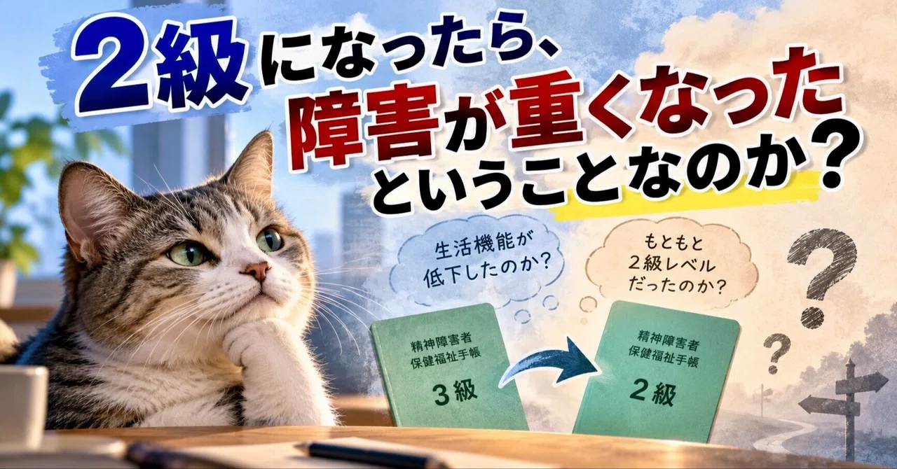 ♯392.「2級になったら、障害が重くなったということなのか」｜El hombre gato