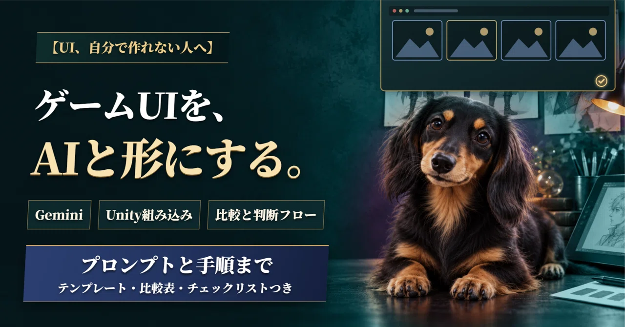 게임 UI, AI로 어디까지 만들 수 있을까? Gemini로 버튼·아이콘을 만들어 Unity에 적용하는 절차｜ぷりω