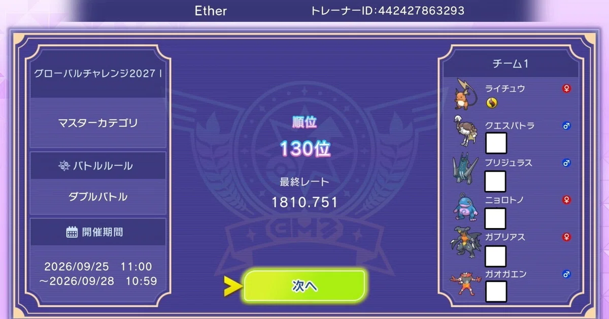 [Global Challenge 2027 Round 1 Qualifier] Raichu x Espathra Baton Pass ...