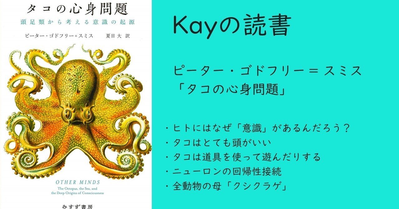 Kayの読書 タコの心身問題 Kay Hamada Note Kayの読書 タコの心身問題 Kay Hamada Note