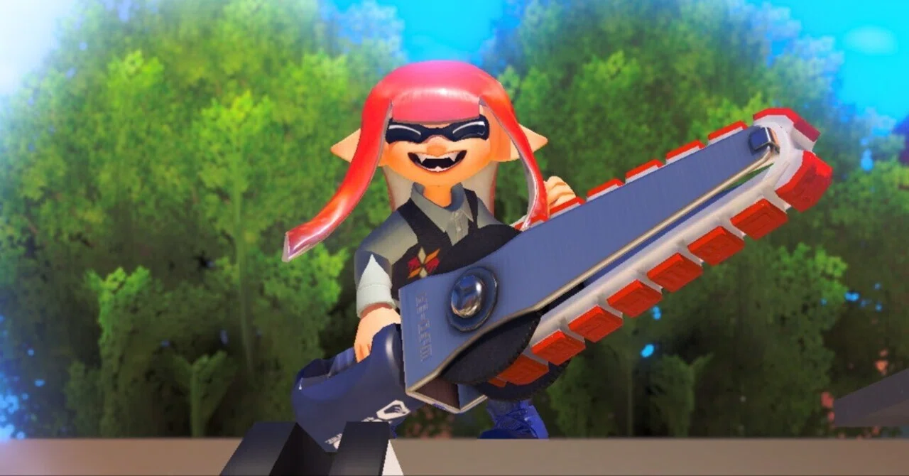 Using the Splatana Wiper in Splatoon 3 for the first time in a while ...